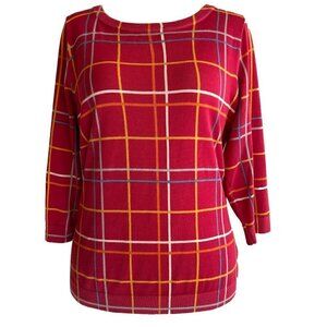 Lands End Women's Size LP 14-16 pink, yellow, blue stripes